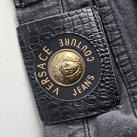Vintage Versace Jeans Couture Stretch Faded Denim Jeans - Picture 11 of 11